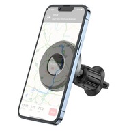 Magnetyczny Uchwyt na telefon do auta Borofone z MagSafe w kratkę + blaszka