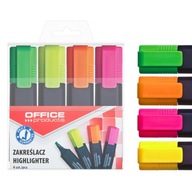 Komplet Zakreślacz 4 Kolory Zestaw Office Products