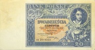 Polska - II RP - BANKNOT - 20 Złotych 1931