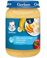 Gerber Deser jabłka banany i mango z twarożkiem po 6 miesiącu, 190 g