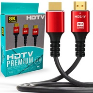 KABEL HDMI 2.1 ULTRA HDR 8K 60Hz 4K 120Hz VRR QMS ALLM QFT 1.5m 150cm