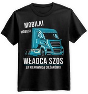 Koszulka Męska Kierowca Król Szos Czarna XL Tshirt Prezent Praca
