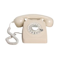 Telefon stacjonarny w stylu retro Dekoracyjny Vintage czerwony