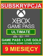 Game Pass ULTIMATE + Live Gold 9 mesiacov KOD