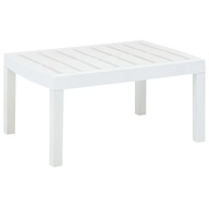 Záhradný stolík biely 78x55x38 cm plastový