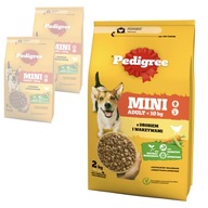 PEDIGREE ADULT MINI 3x2kg SUCHA KARMA DRÓB Z WARZYWAMI DLA PSÓW MAŁYCH RAS