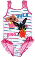 Dievčenské jednodielne plavky Zajačik Bing a Sula 104 / 110 Ružová