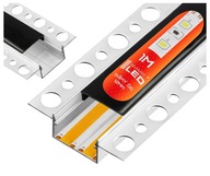 LED hliníkový profil pre GK sadrové dosky zapustený 1m široký regips