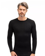 Męska Koszulka Termoaktywna z Wełną Merino BRUBECK ACTIVE WOOL LS12820 2XL