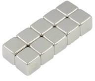 MAGNES NEODYMOWY 5x5x5 - ZESTAW 10 SZTUK / MOCNE MAGNESY NEODYMOWE /