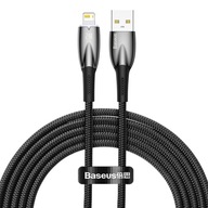 BASEUS GLIMMER SERIES KABEL USB-A - LIGHTNING 480MB/S 2.4A 2M CZARNY