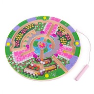 Hra Magnetické bludisko Záhrada Kvety guličky indikátor na magnet Bigjigs