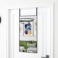 Lustro na drzwi czarne 40x80 cm szkło i aluminium