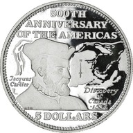 Moneta, Bahamy, Elizabeth II, 5 Dollars, 1991, Fra