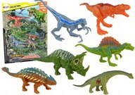 Sada figúrok farebných dinosaurov 6 ks