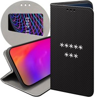 Flipové puzdro Hello Case pre SAMSUNG GALAXY M21 PUZDRO S POTLAČOU KABURA antracitové písmená a číslice písmená