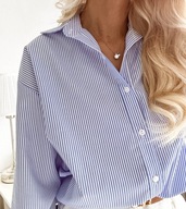 Elegancka koszula w biało-niebieskie paski r.36