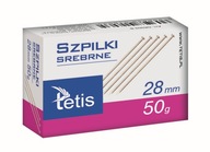 Szpilki stalowe nierdzewne 28mm 50g Tetis GR009-B