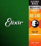 ELIXIR 14202 LIGHT 45-130 NW BAS STRUNY DO GITARY BASOWEJ 5-STRUNOWEJ