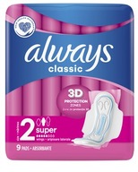 ALWAYS Classic (maxi) 2 Super Podpaski 9szt