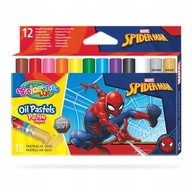 Kredki Mokre Spiderman Olejne Pastele Trójkątne Tworzenie Rysunków WYGODNE