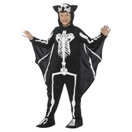 STRÓJ halloween SZKIELET szkieletor NIETOPERZ czarny 146cm