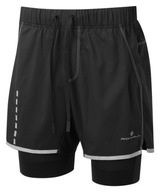 RONHILL Spodenki biegowe męskie TECH AFTERHOURS TWIN SHORT czarne S