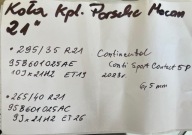 wheels KPL. PORSCHE MACAN 21" 265/40/21 295/35/21 19r. 1