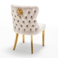 PROMO!złote krzesło Glamour diamont, pikowane