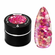 EM NAIL Żel do zdobień Premium Glitter Art Gel nr 6 Be Mine Pink