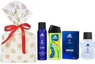 Adidas Champions darčeková sada pre mužov voda + dezodorant + gél