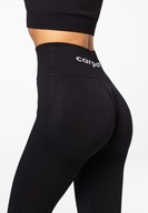 LEGGINSY CZARNE BEZSZWOWE FITNESS CARPATREE - S