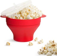 ÖSSZECSUKHATÓ POPCORN KÉSZÍTŐ TÁL SZILIKON MIKRÓ + FEDŐ