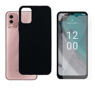 Etui Pokrowiec Obudowa do Nokia C32 TA1534 Jelly Case czarne MATT I SZKŁO