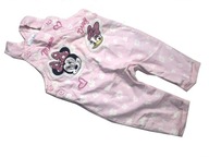 DISNEY różowe spodnie ogrodniczki Minnie Daisy 68