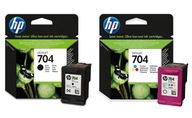 2x tusz HP 704 - czarny i kolor DeskJet 2060 2010