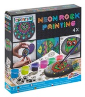 Neónové maľovanie skál- 4 kamene, 6 farieb, list