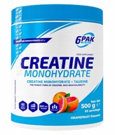 6PAK Creatine Monohydrate (Monohydrat Kreatyny) 500g o smaku grejpfrutowym