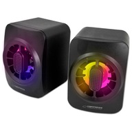 Głośniki 2.0 USB podświetlane LED RGB SAKARA