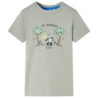 Koszulka dziecięca, z małpką, jasne khaki, 104