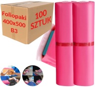 KURIER FÓLIATASAKOK CSOMAGOLÁSHOZ 400X500 MM FÓLIATASAK B3 RÓZSASZÍN - 100 DB