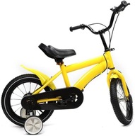 14" detský bicykel v stabilizačných kolieskach žltý