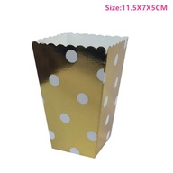 12 sztuk/partia pudełko na Popcorn/filiżanka złota dekoracja na imprezę dla