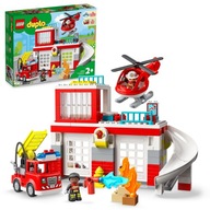 OUTLET LEGO Duplo Straż Pożarna 10970 Remiza + Helikopter + Samochód Wóz St