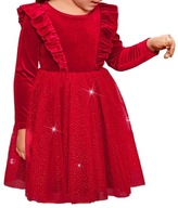 Elegantné červené šaty pre dievčatko červená, 104