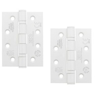 Pletený dveřní závěs Bílý 102x76x3 mm Inox 2 kusy