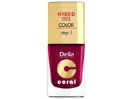 Delia Cosmetics Coral Hybrid Gel Emalia do paznokci nr 12 bordowy 11ml