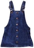 Sukienka ogrodniczka dziewczynka F&F jeansowa granatowa 104, 3-4 lata