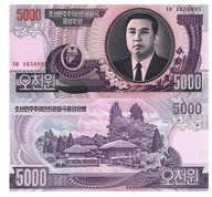 Bankovka 5000 Won Severná Kórea