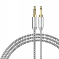 Kabel audio Kabel AUX męski przedłużacz, srebrny